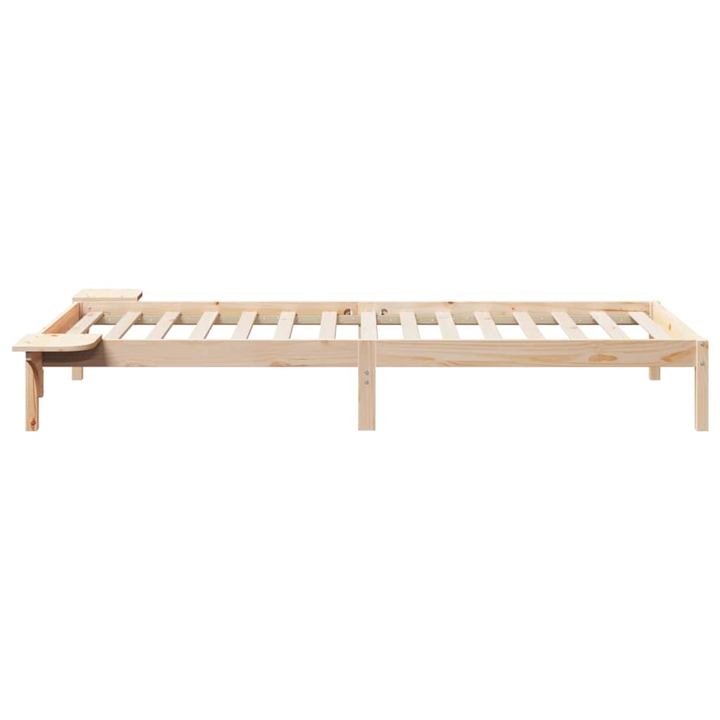 Krevetna konstrukcija s bočnim stolovima Prirodna 100 x 210 cm