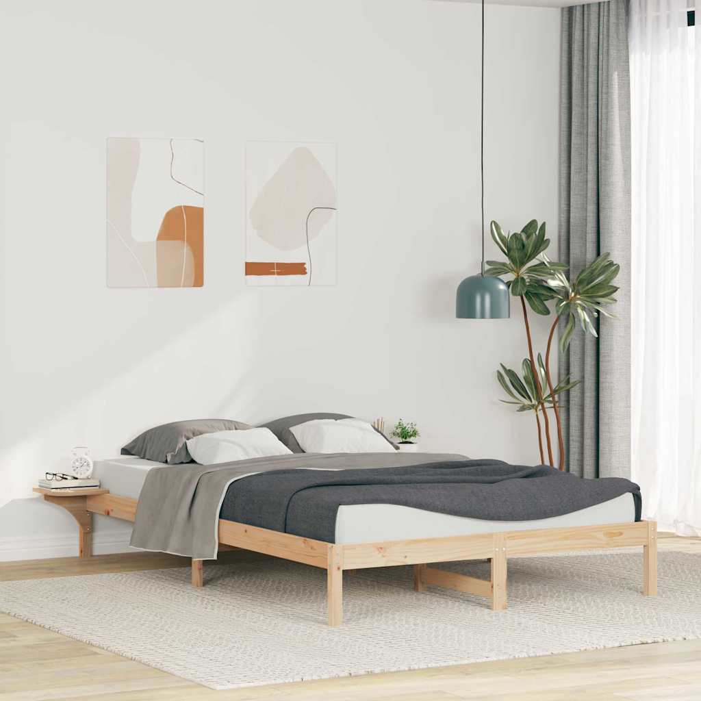 Krevetna konstrukcija s bočnim stolovima Prirodna 160 x 210 cm