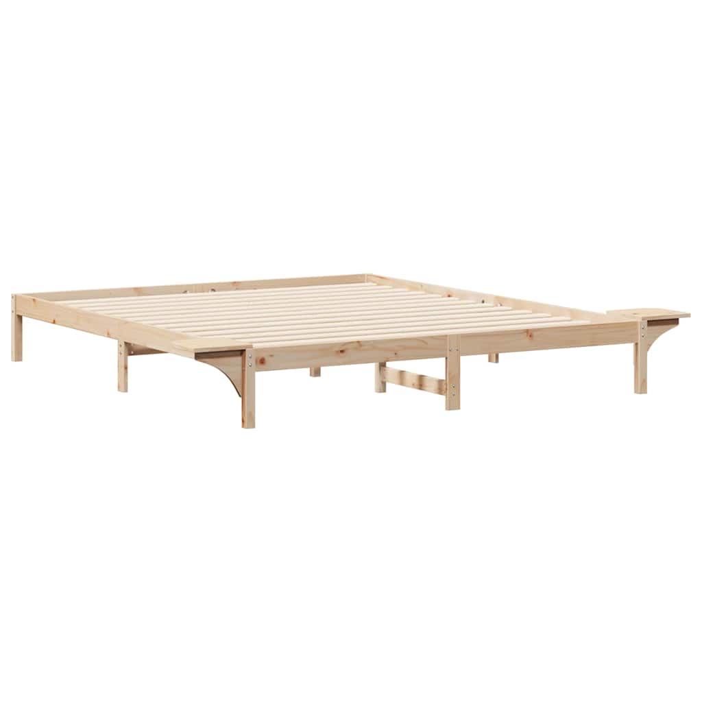 Krevetna konstrukcija s bočnim stolovima Prirodna 200 x 210 cm
