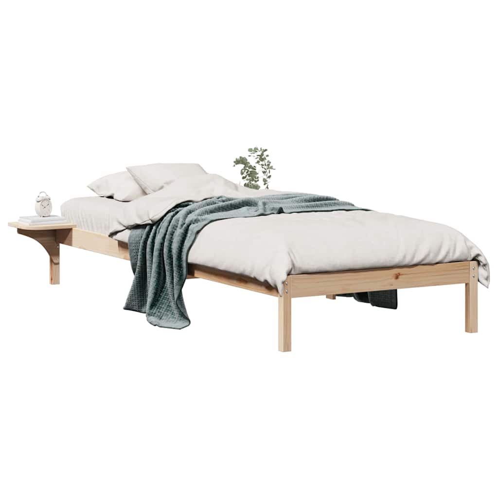 Krevetna konstrukcija s bočnim stolovima Prirodna 80 x 220 cm