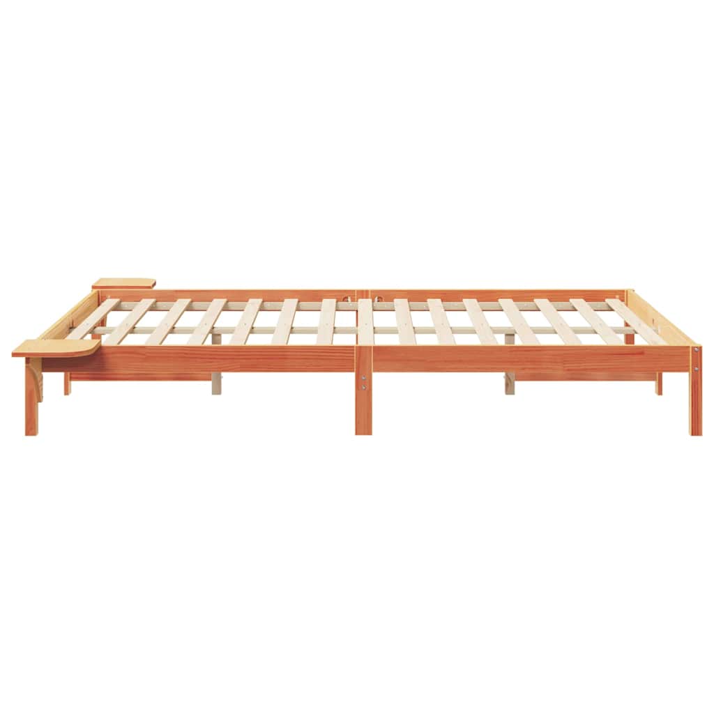 Krevetna konstrukcija s bočnim stolovima Vosak smeđa
