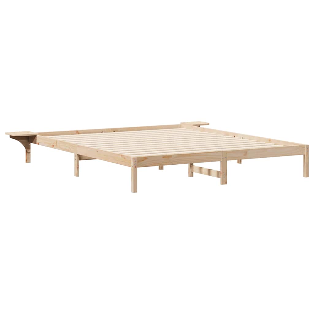 Krevetna konstrukcija s bočnim stolovima Prirodna 200 x 220 cm