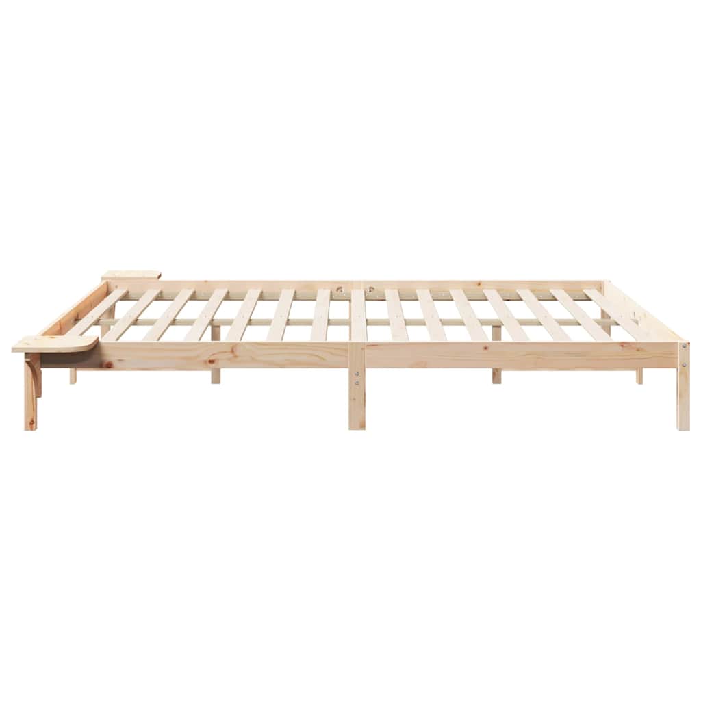 Krevetna konstrukcija s bočnim stolovima Prirodna 200 x 220 cm