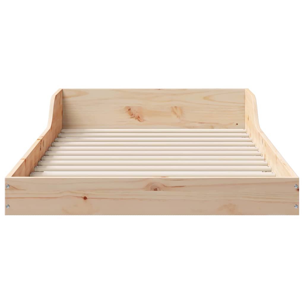 Krevetna konstrukcija Prirodna 100 x 200 cm Čvrsto borovo drvo