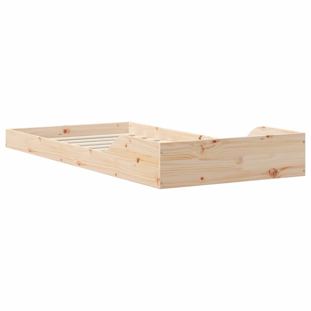 Krevetna konstrukcija Prirodna 80 x 220 cm Čvrsto borovo drvo