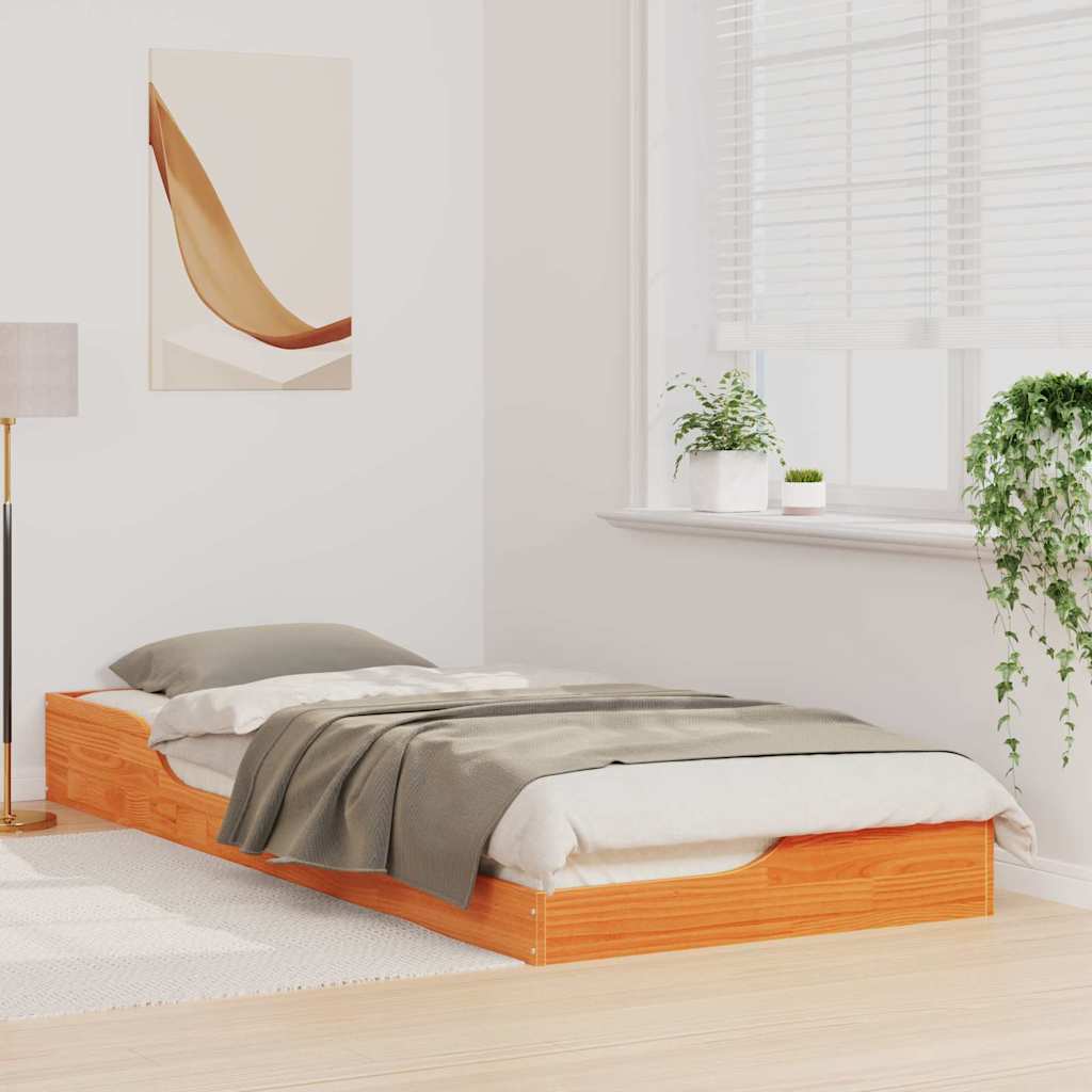 Krevetna konstrukcija Vosak smeđa 80 x 220 cm