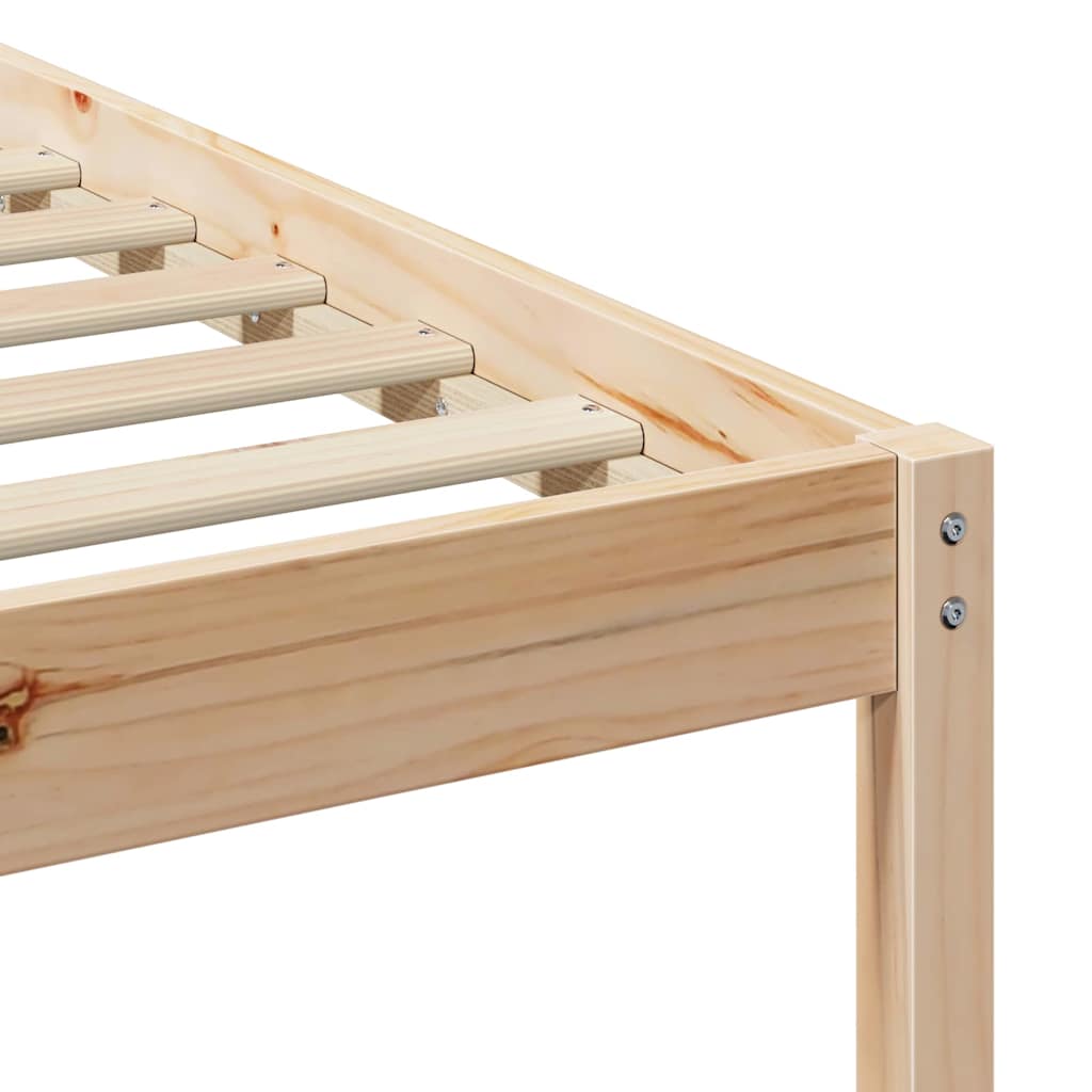 Krevetna konstrukcija Smeđa 75 x 190 cm Čvrsto borovo drvo