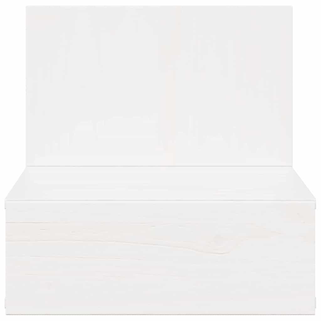Noćni ormarić 2 pcs Bijelo 42 x 32,5 x 40 cm Masivna borovina