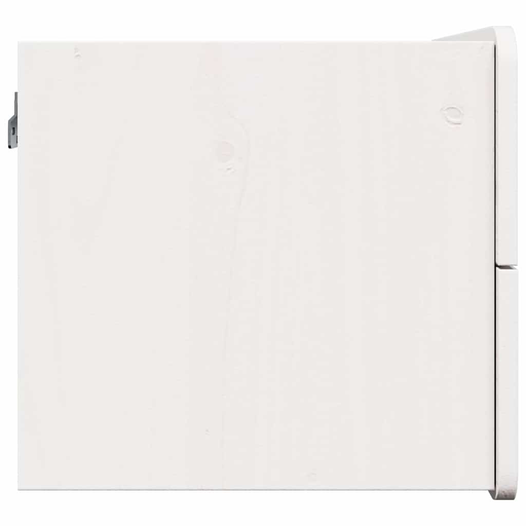Noćni ormarić 2 pcs Bijelo 39 x 34 x 33 cm Masivna borovina