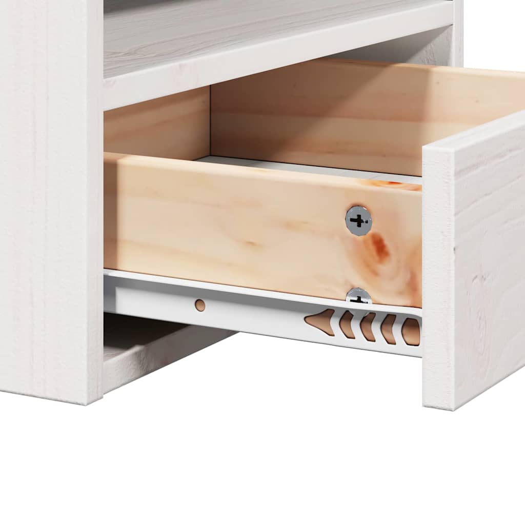 Noćni ormarić 2 pcs Bijelo 38 x 36 x 29,5 cm Masivna borovina