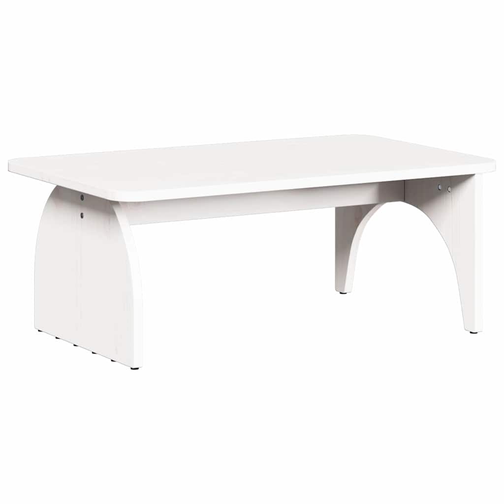 Kava Stol Bijelo 80 x 50 x 31 cm Masivna borovina