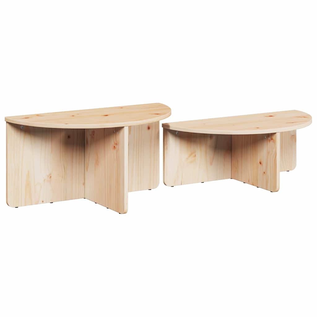 Kava Stol 2 pcs Prirodna Masivna borovina