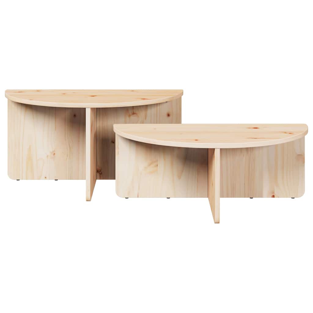 Kava Stol 2 pcs Prirodna Masivna borovina