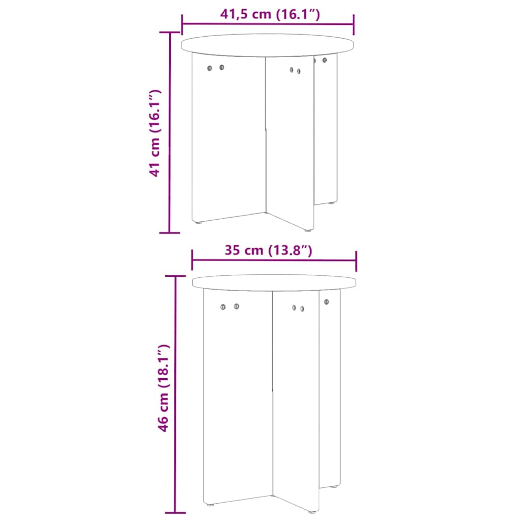 Kava Stol 2 pcs Vosak smeđa