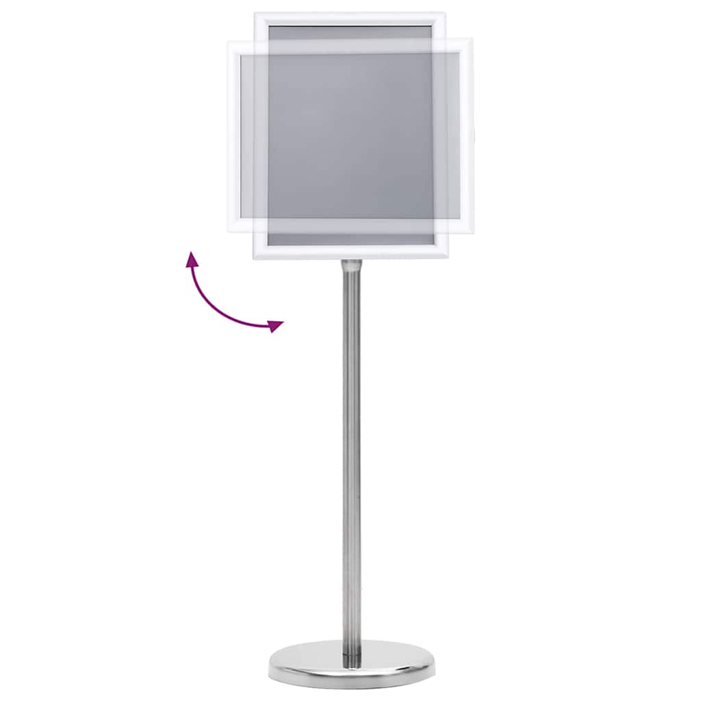 Stalci za plakate 2 pcs Srebrno 32.7 x 24 x 108 cm Aluminij