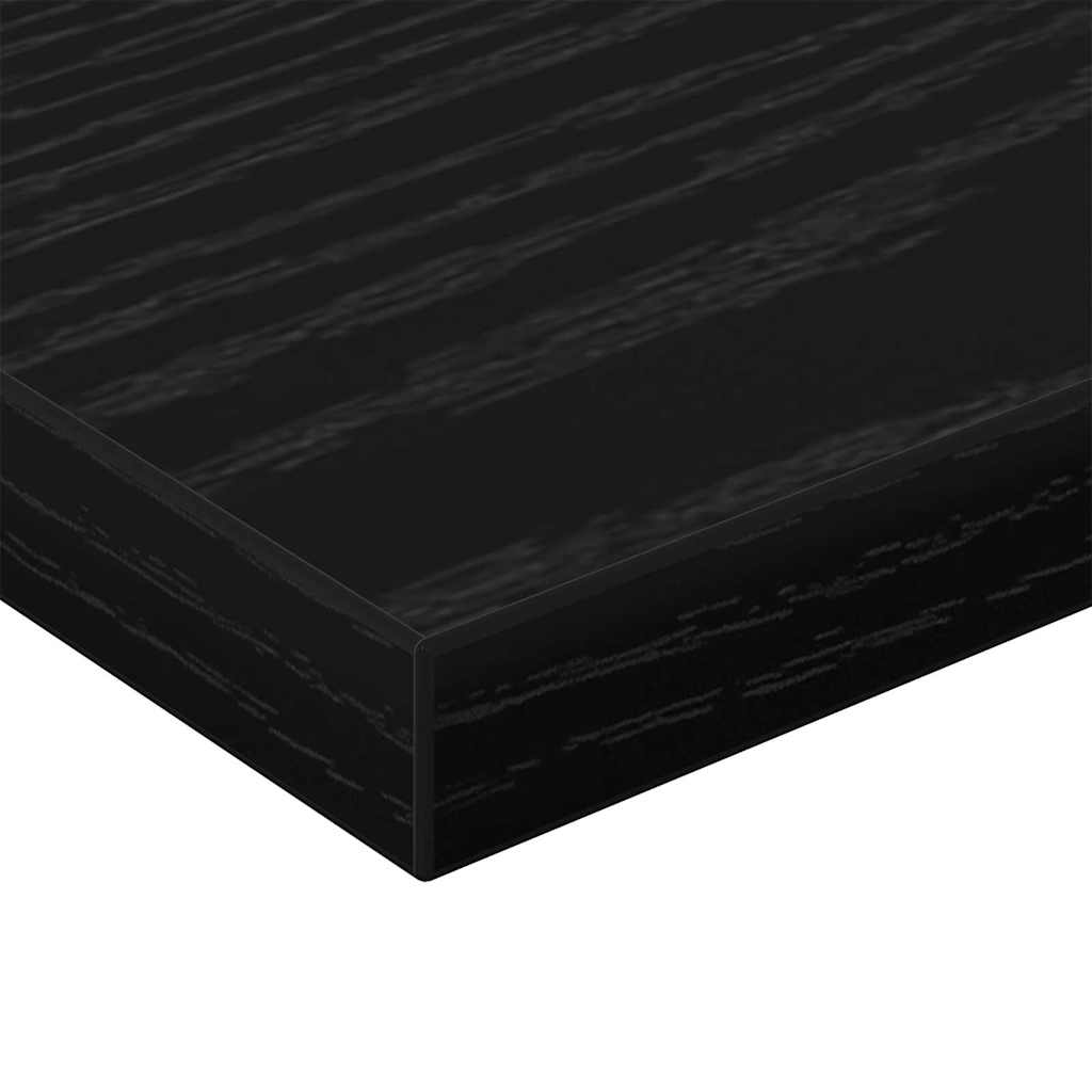 Police za knjige 4 pcs Crna 40 x 10 x 1,5 cm Konstruirano drvo