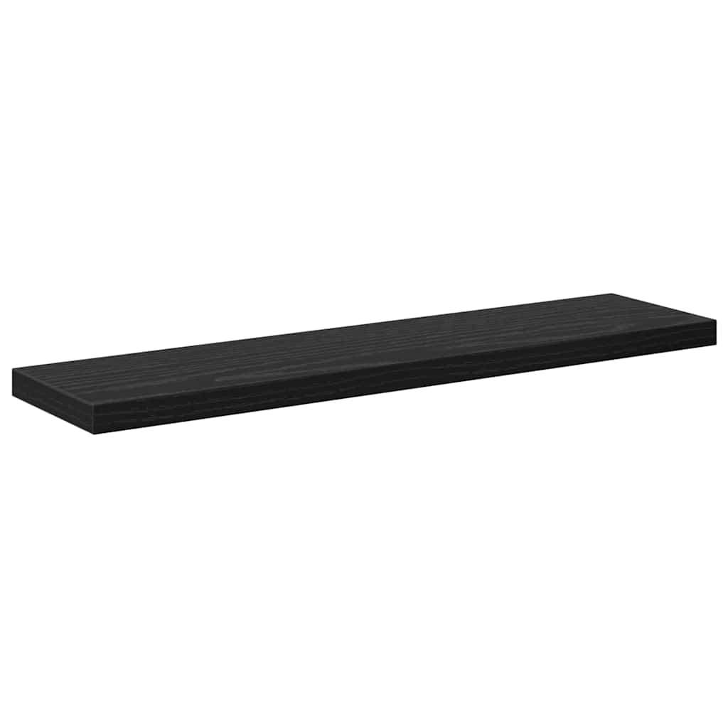 Police za knjige 4 pcs Crna 40 x 10 x 1,5 cm Konstruirano drvo