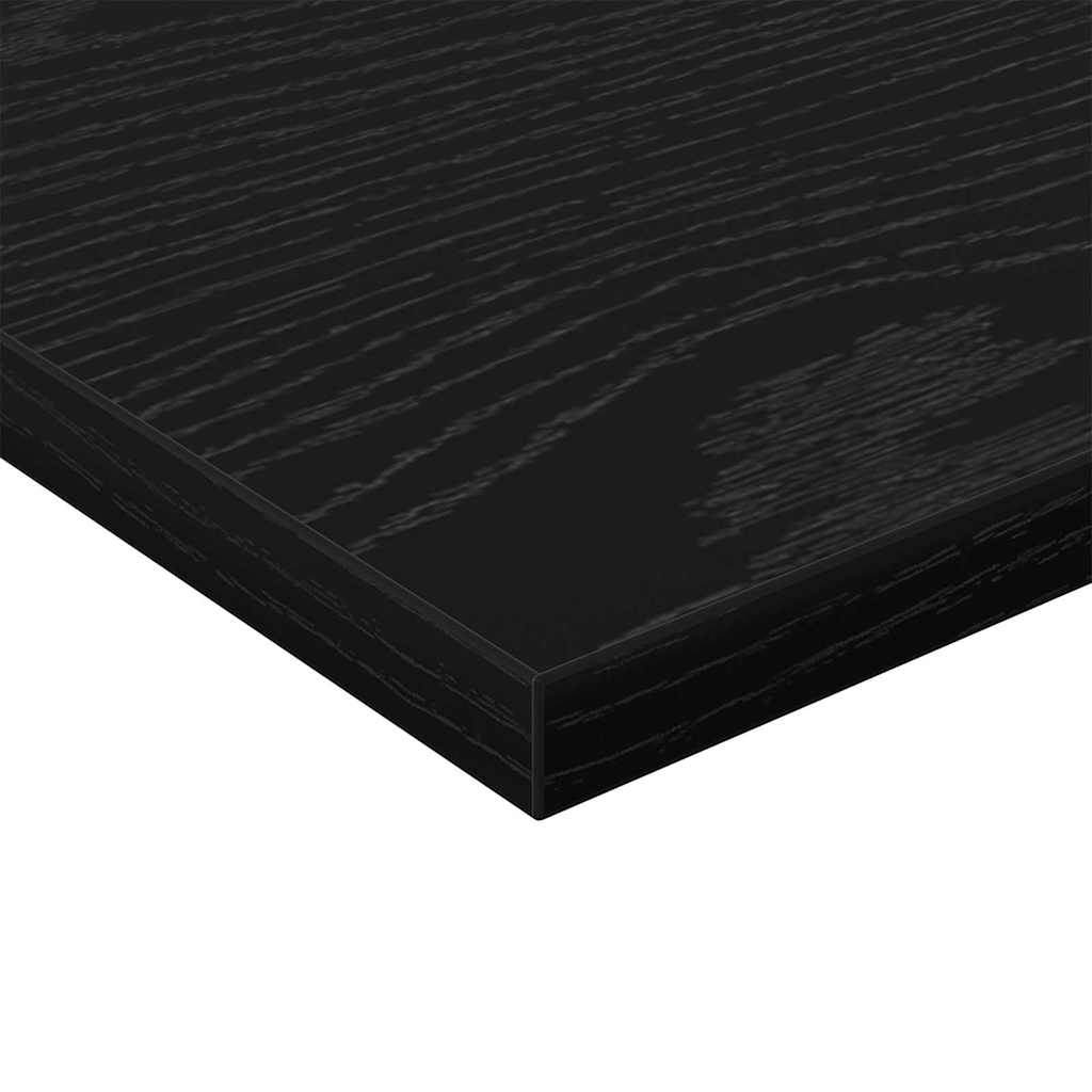 Police za knjige 4 pcs Crna 40 x 30 x 1,5 cm Konstruirano drvo