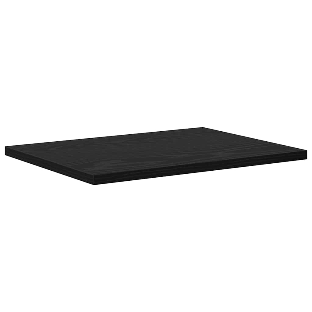 Police za knjige 4 pcs Crna 40 x 30 x 1,5 cm Konstruirano drvo