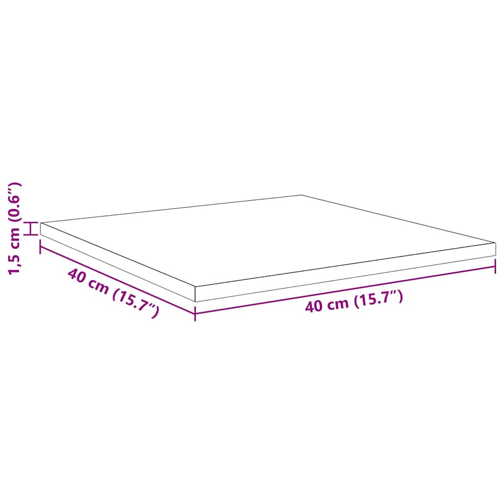 Police za knjige 4 pcs Crna 40 x 40 x 1,5 cm Konstruirano drvo