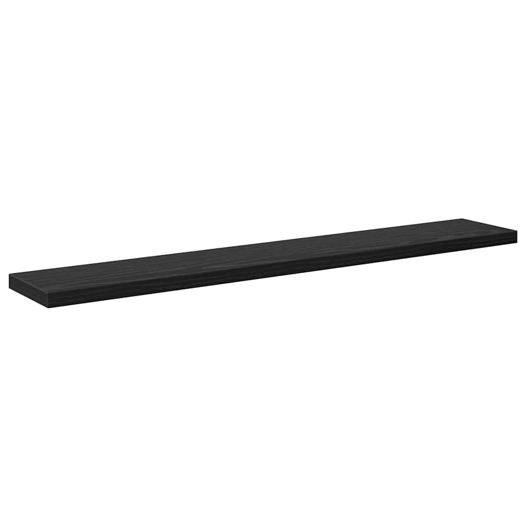 Police za knjige 4 pcs Crna 60 x 10 x 1,5 cm Konstruirano drvo