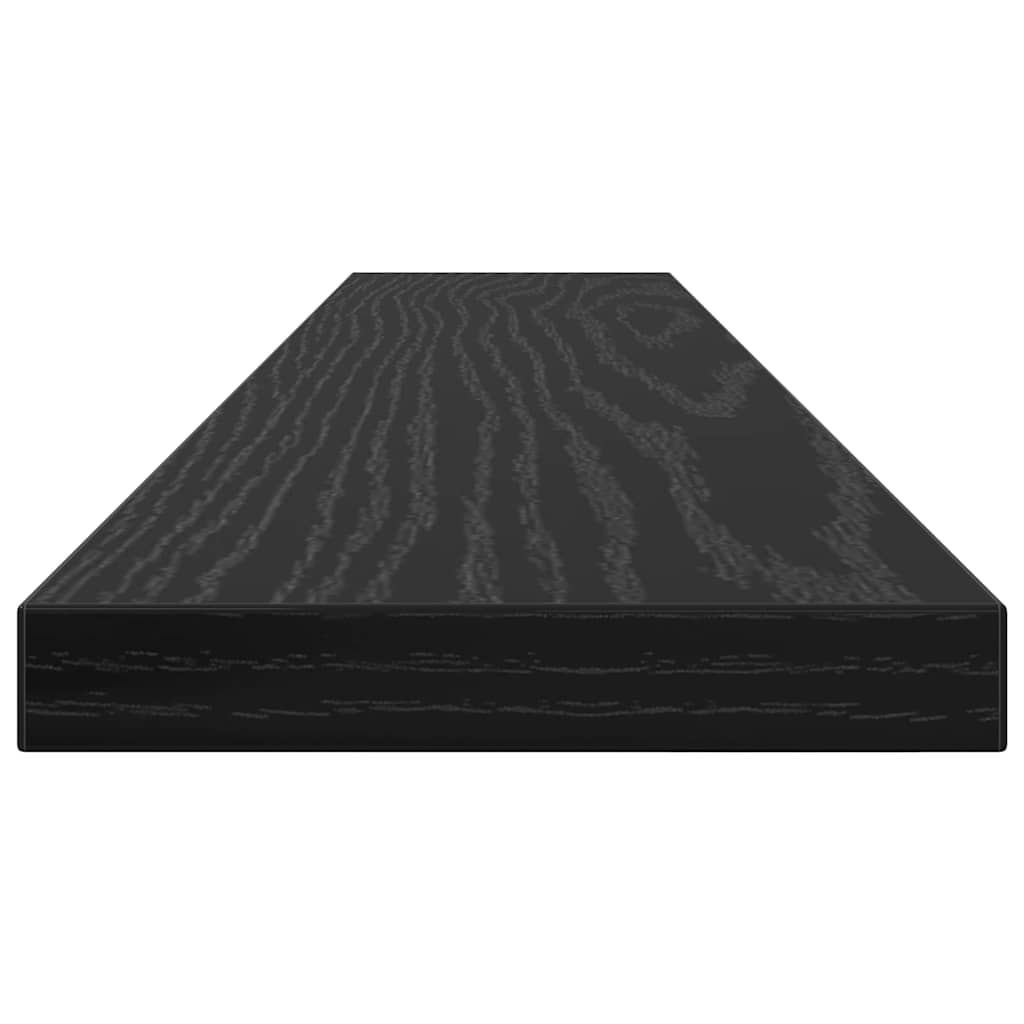 Police za knjige 4 pcs Crna 60 x 10 x 1,5 cm Konstruirano drvo