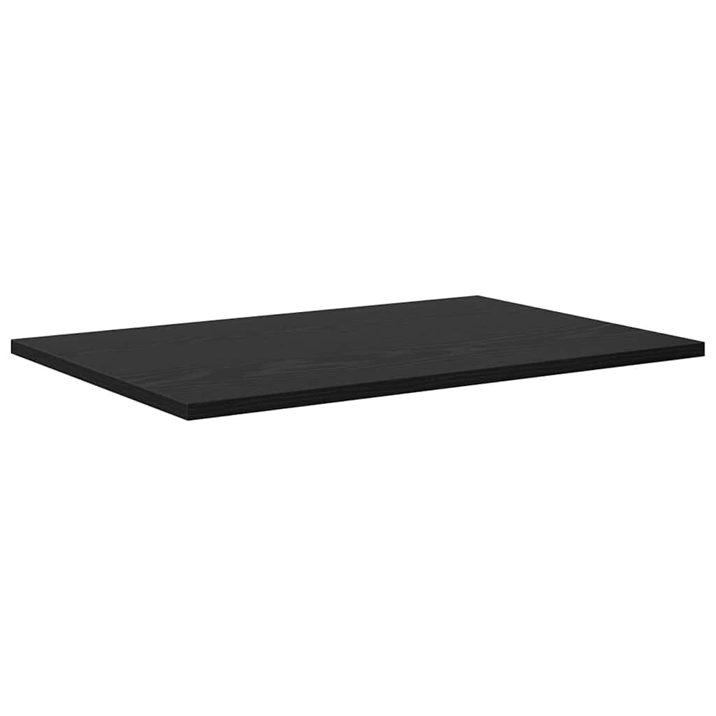 Police za knjige 4 pcs Crna 60 x 40 x 1,5 cm Konstruirano drvo