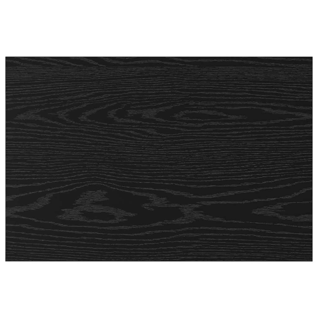 Police za knjige 4 pcs Crna 60 x 40 x 1,5 cm Konstruirano drvo