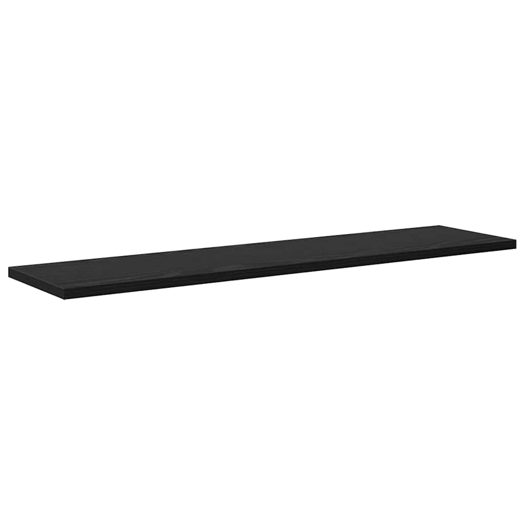 Police za knjige 4 pcs Crna 80 x 20 x 1,5 cm Konstruirano drvo