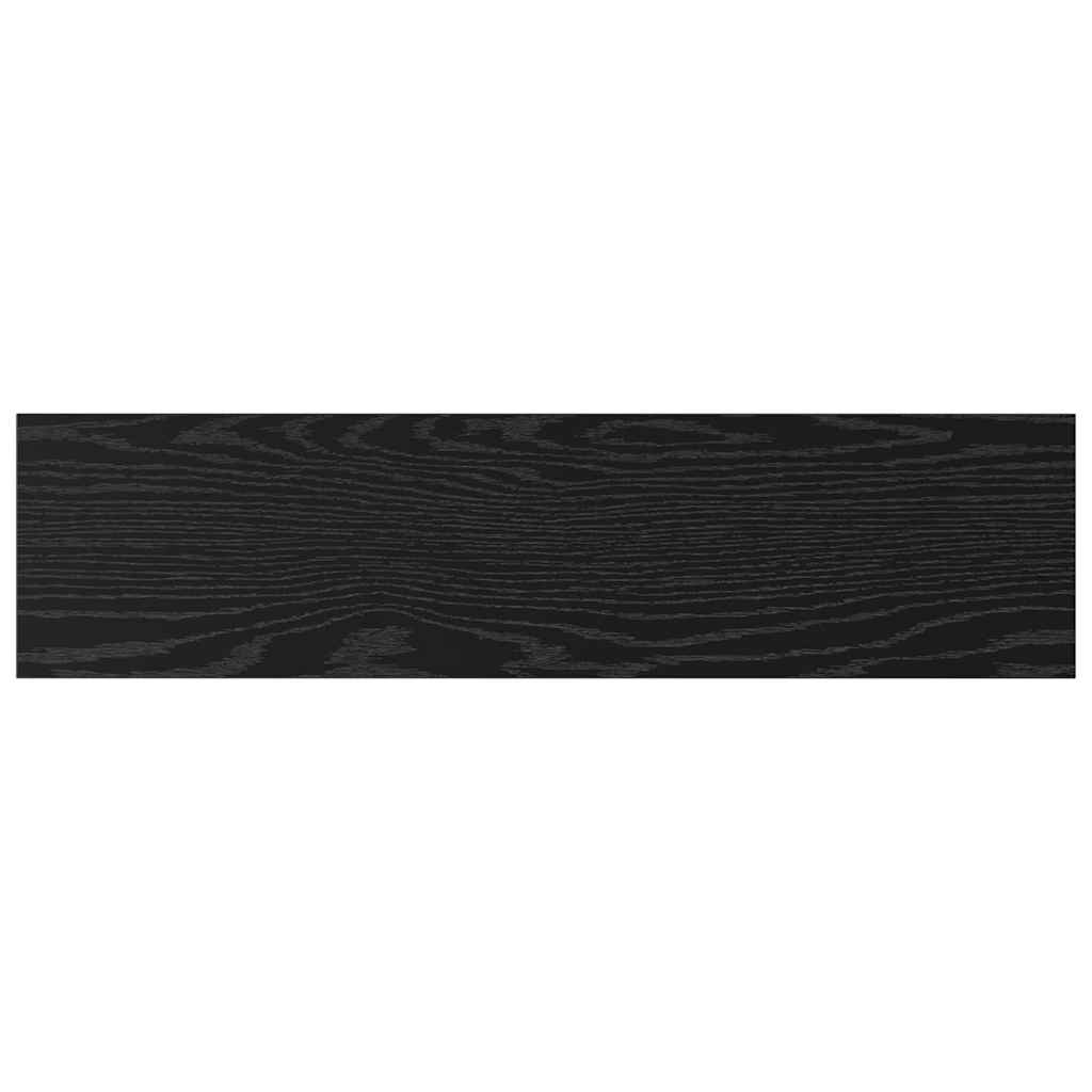 Police za knjige 4 pcs Crna 80 x 20 x 1,5 cm Konstruirano drvo