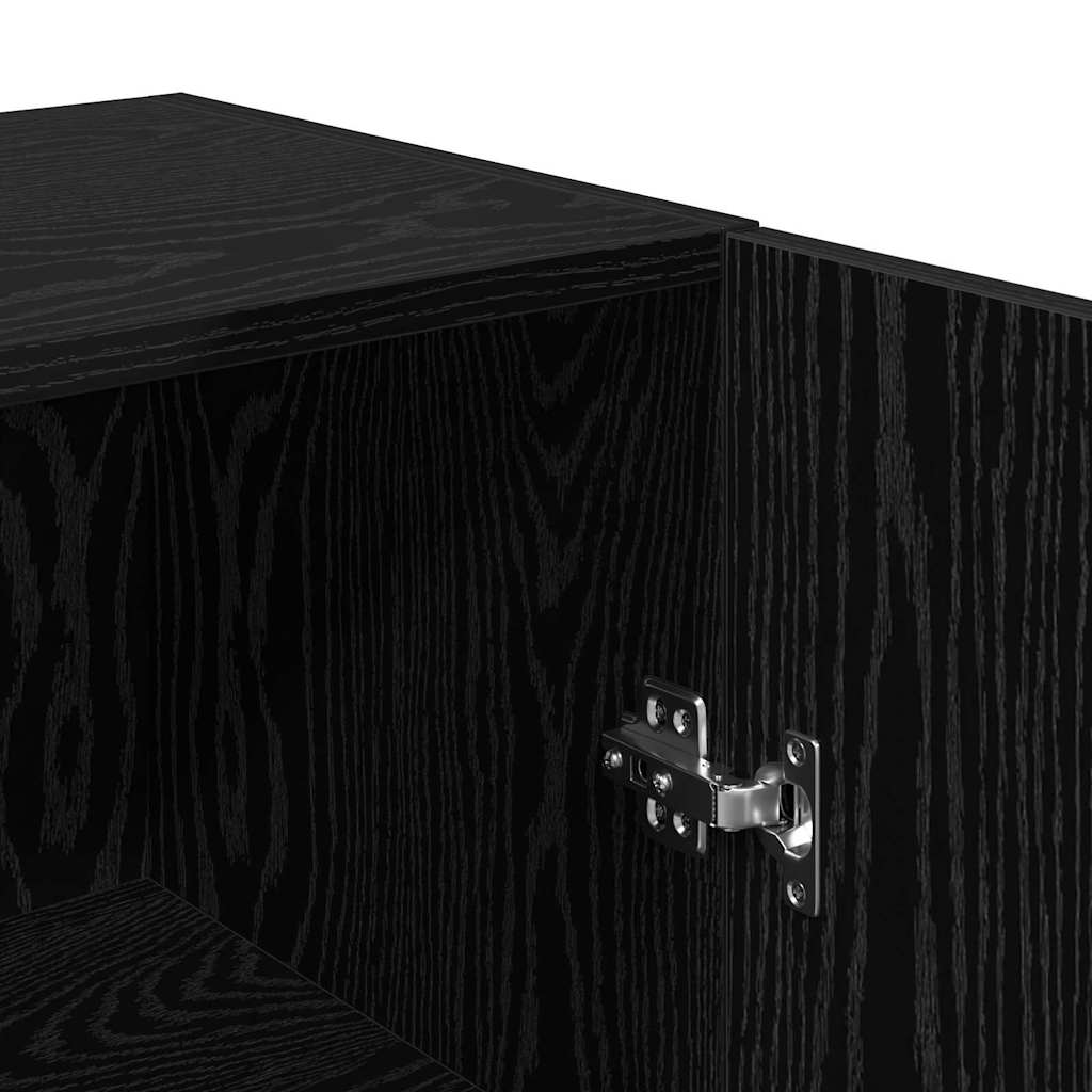 TV Kabinet za Zid Zidne 2 pcs Crni hrast 30,5 x 30 x 60 cm