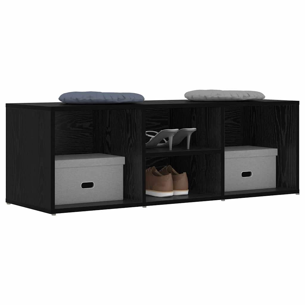 Klupa za cipele Crni hrast 102 x 35 x 35 cm Konstruirano drvo