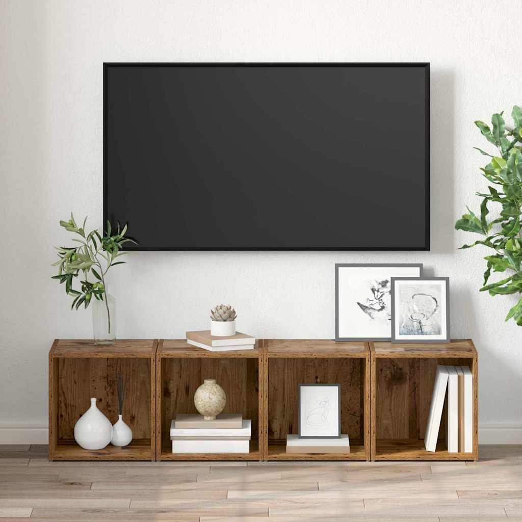 Set TV komoda Zidne 2 pcs Staro drvo 37 x 35 x 37,5 cm