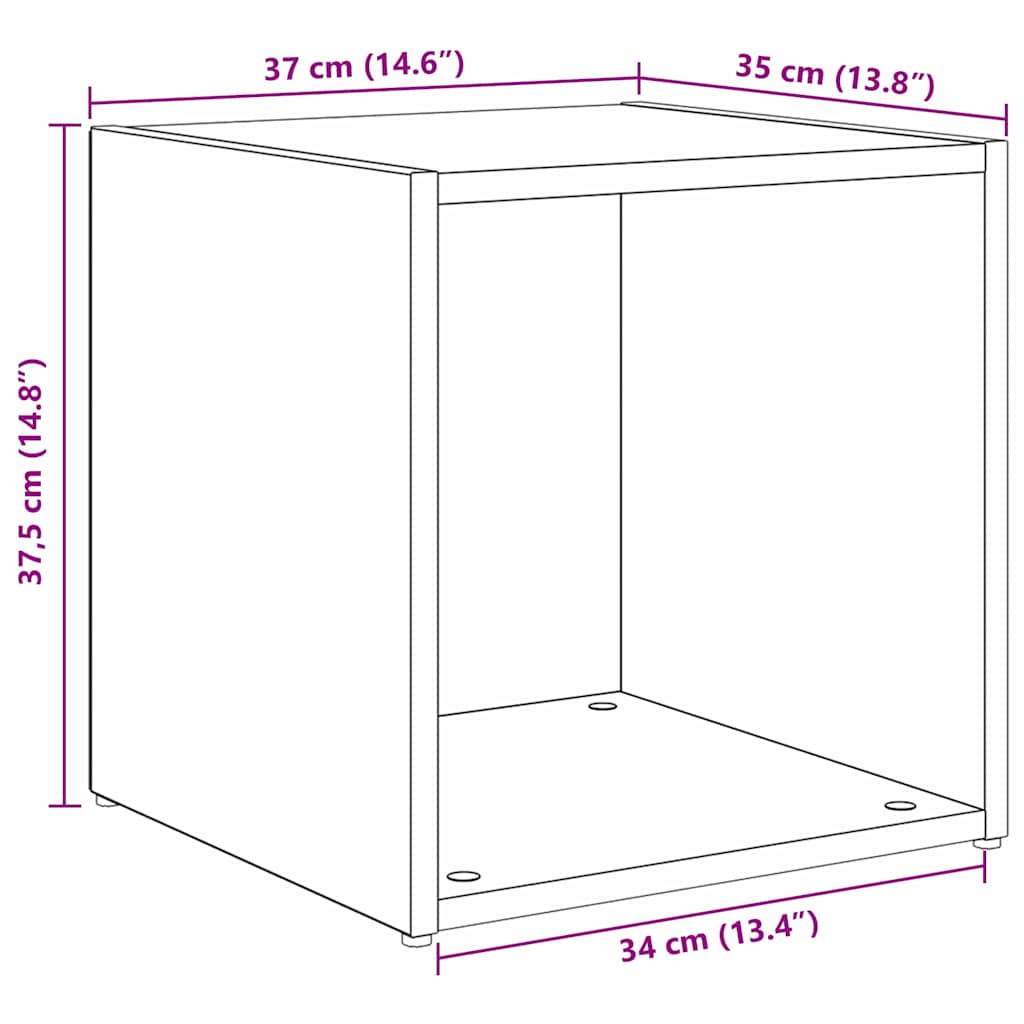 Set TV komoda Zidne 4 pcs Umjetnički hrast 37 x 35 x 37,5 cm