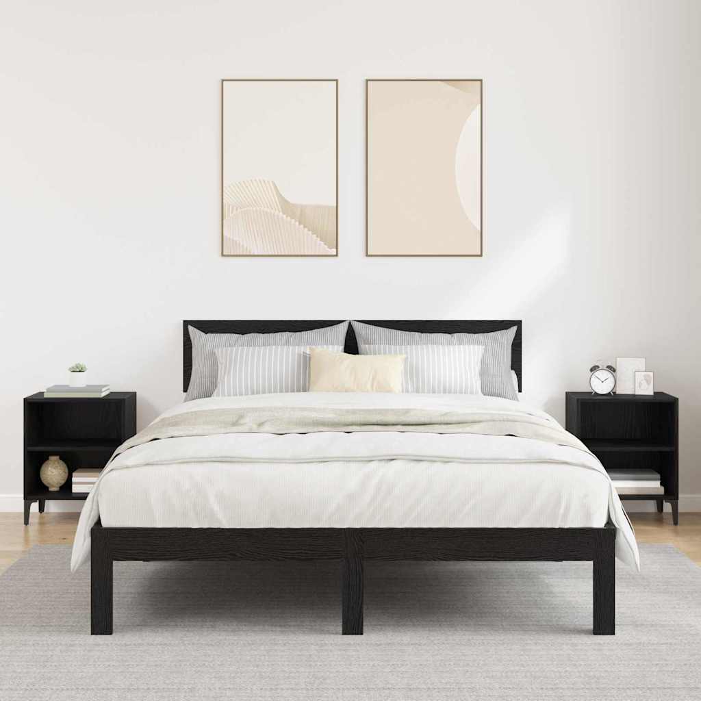 Noćni ormar 2 pcs Crni hrast 40 x 30 x 50 cm Konstruirano drvo