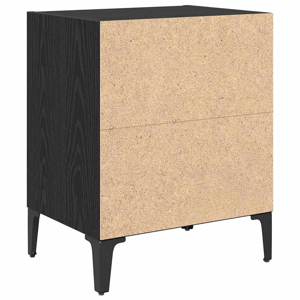 Noćni ormar 2 pcs Crni hrast 40 x 30 x 50 cm Konstruirano drvo
