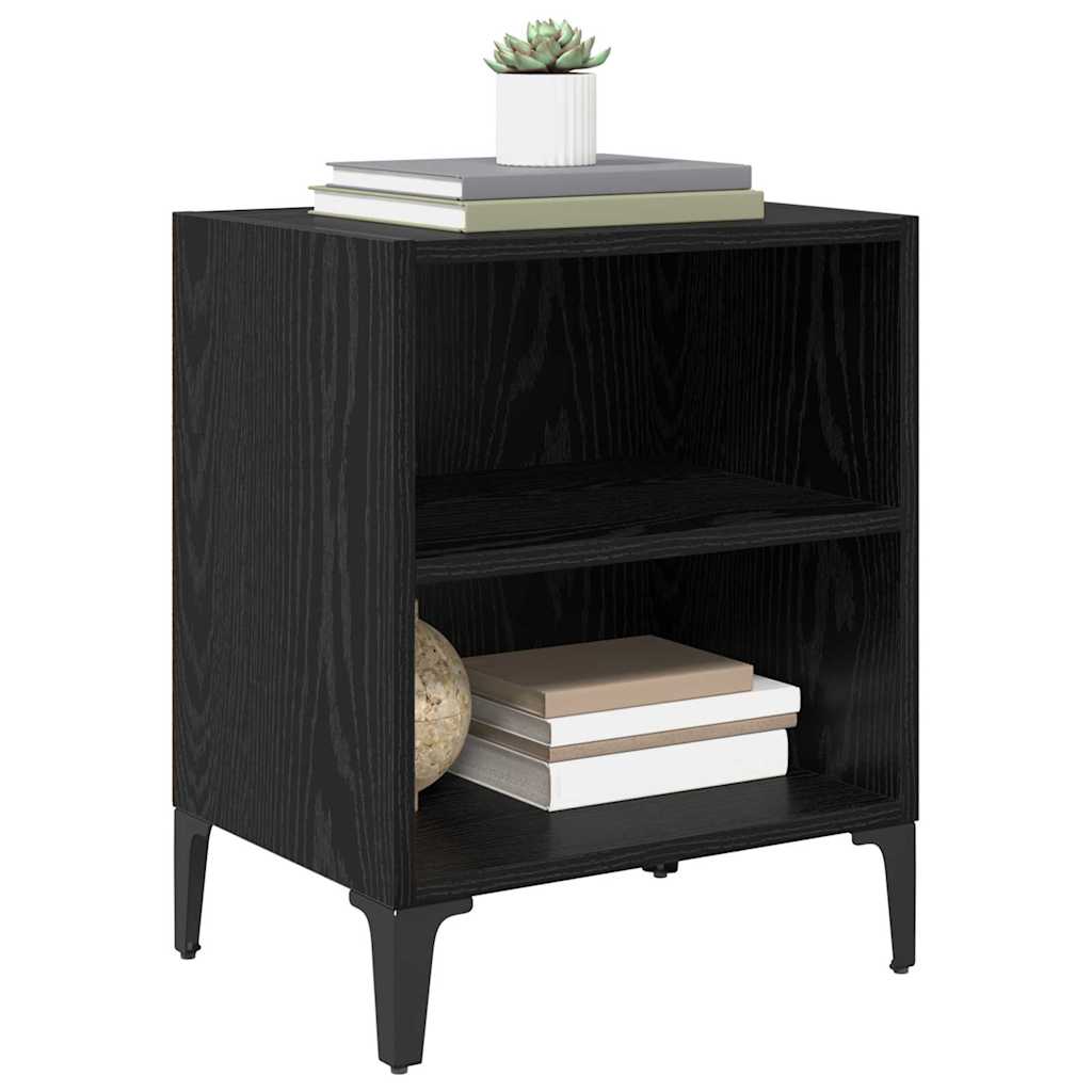 Noćni ormar 2 pcs Crni hrast 40 x 30 x 50 cm Konstruirano drvo