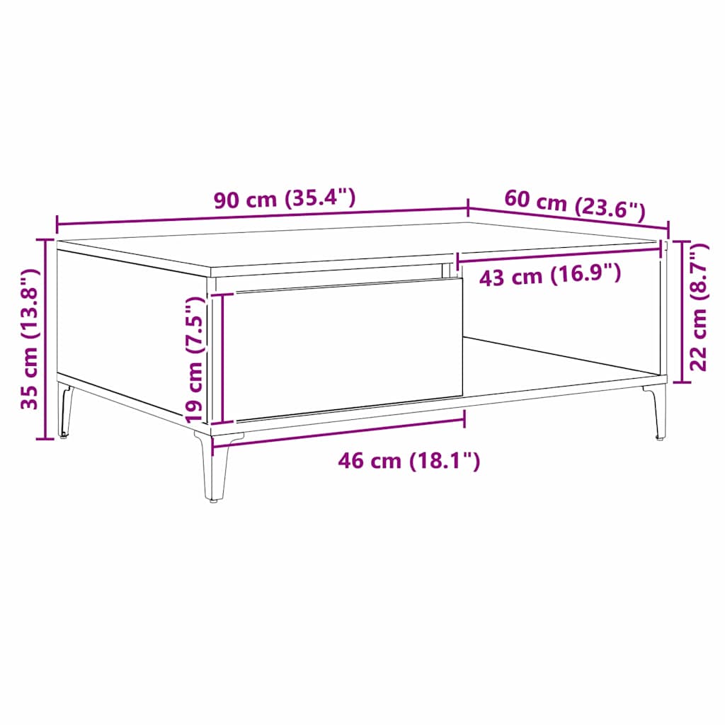 Staro drvo 90 x 60 x 35 cm Konstruirano drvo