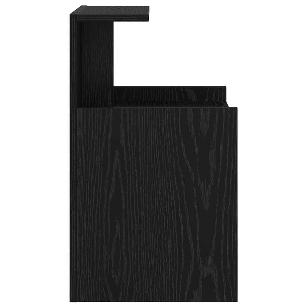 Noćni ormar 2 pcs Crni hrast 40 x 35 x 60 cm Konstruirano drvo