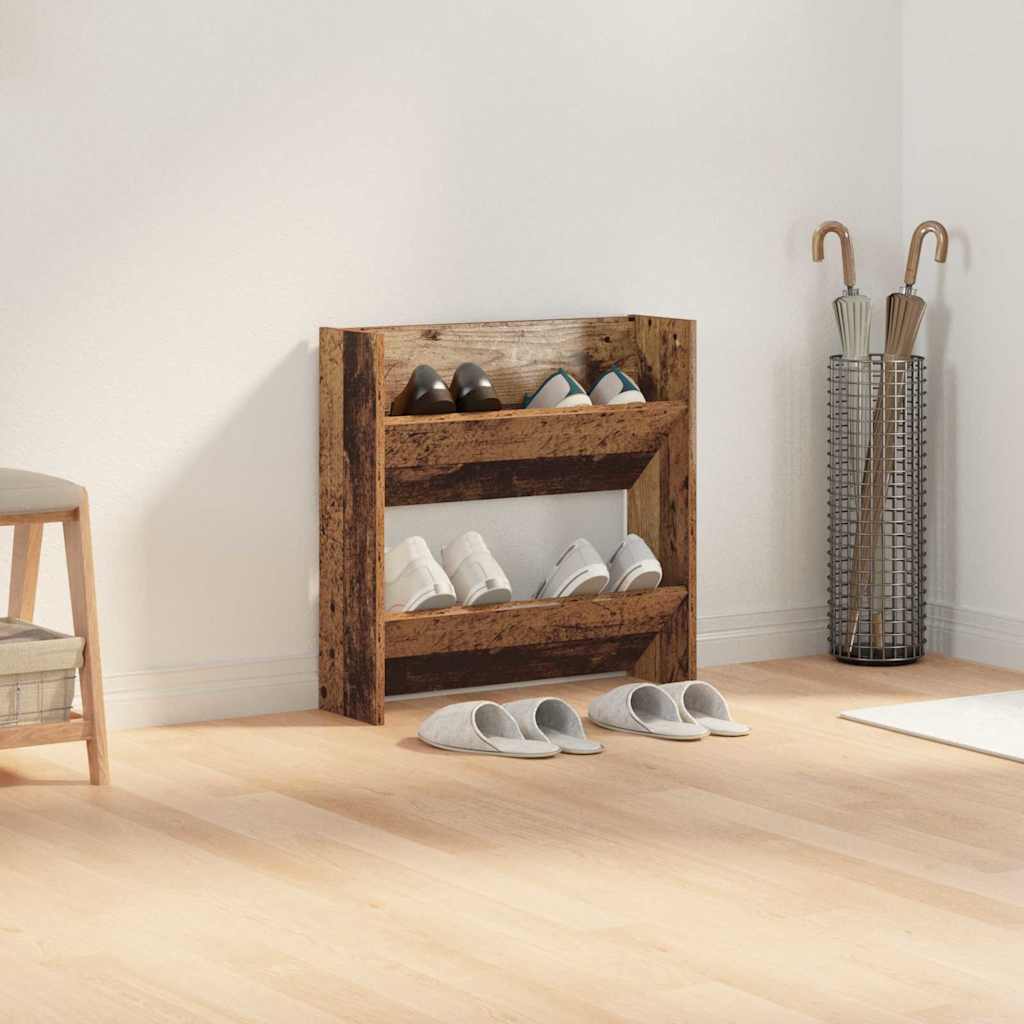 Ormar za cipele Staro drvo 60 x 18 x 60 cm Konstruirano drvo