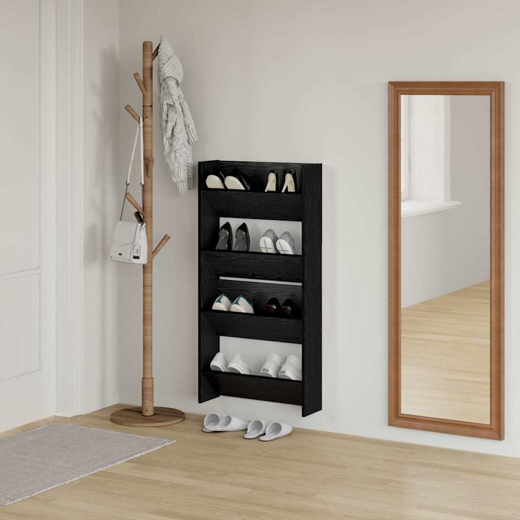 Ormar za cipele s policom 2 pcs Crni hrast 60 x 18 x 60 cm