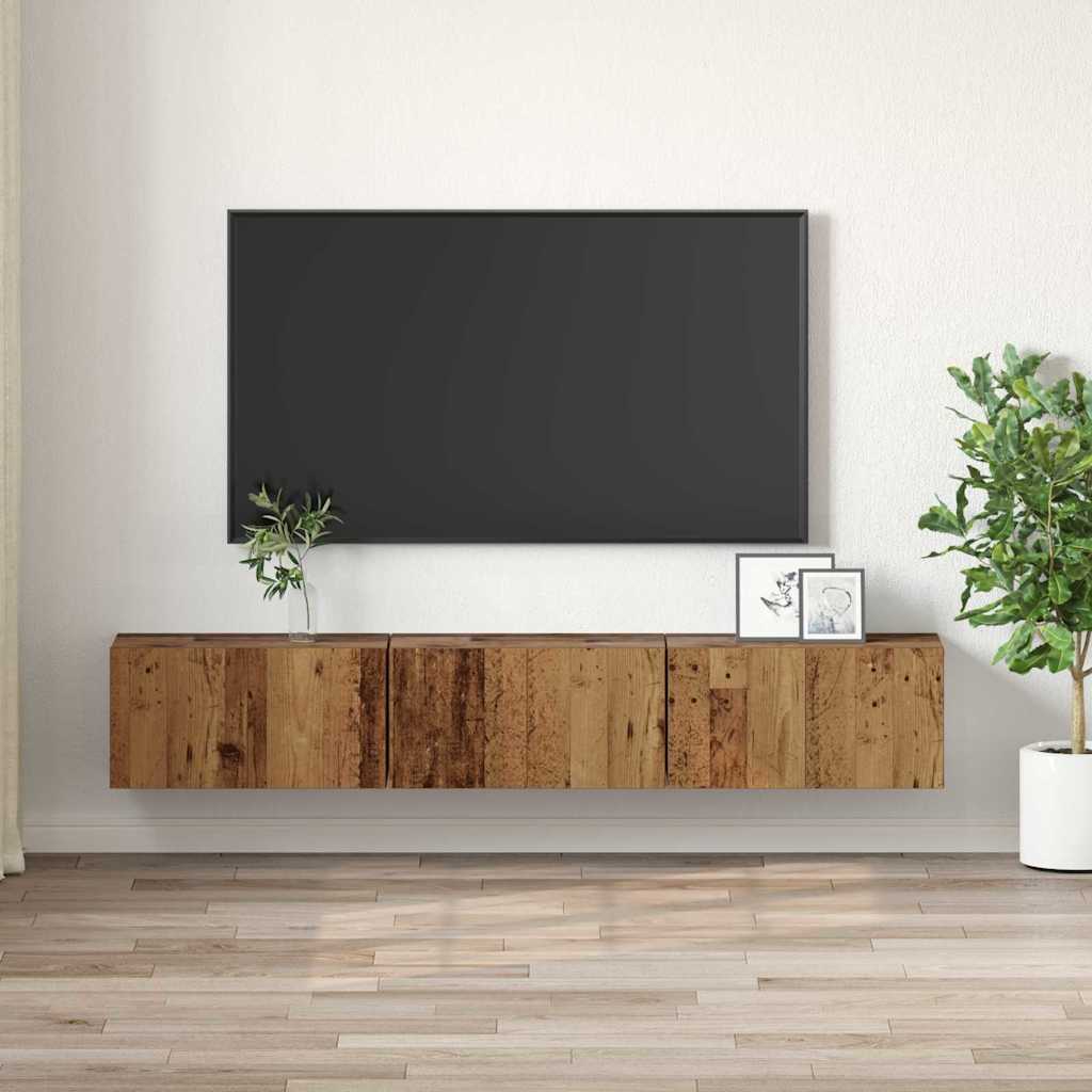 Set TV komoda 3 pcs Smeđa 60 x 30 x 30 cm Konstruirano drvo