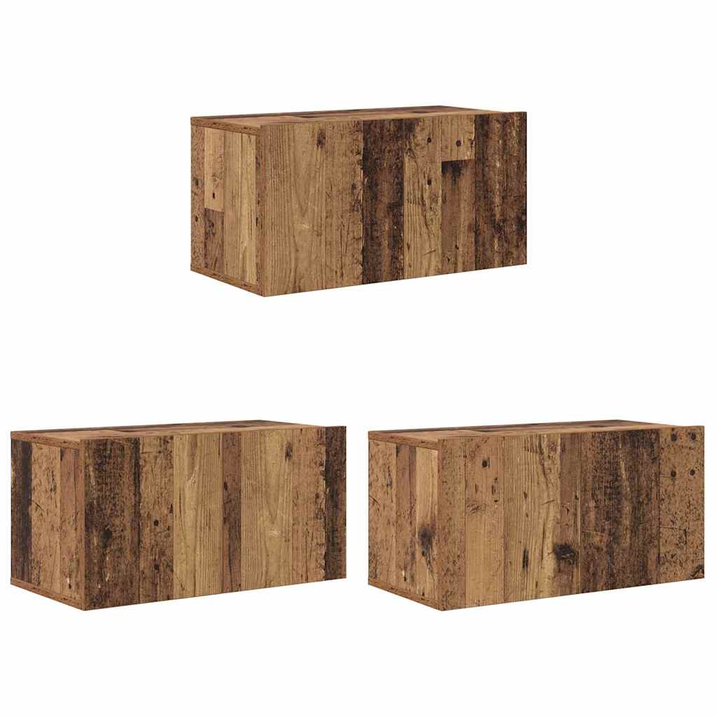 Set TV komoda 3 pcs Smeđa 60 x 30 x 30 cm Konstruirano drvo