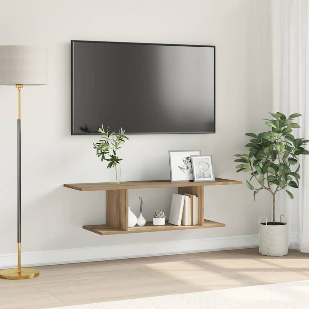 Set TV komoda Zidne Smeđa 103 x 30 x 26,5 cm Konstruirano drvo