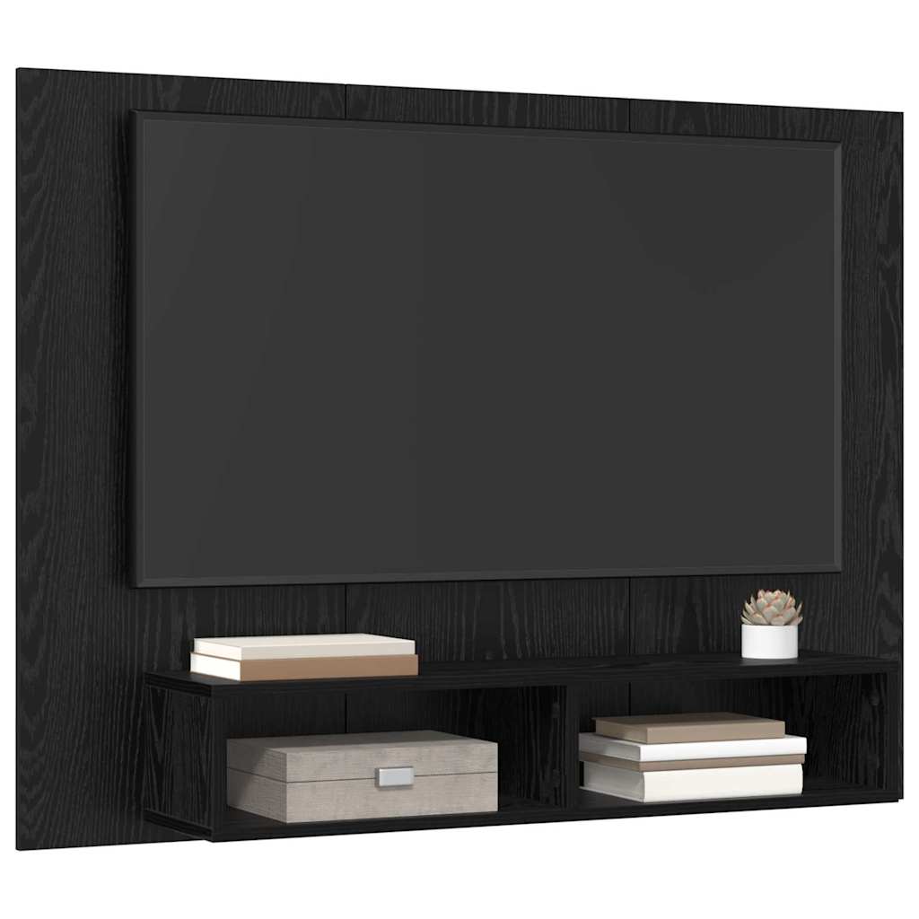 Set TV komoda Crni hrast 120 x 23,5 x 90 cm Konstruirano drvo
