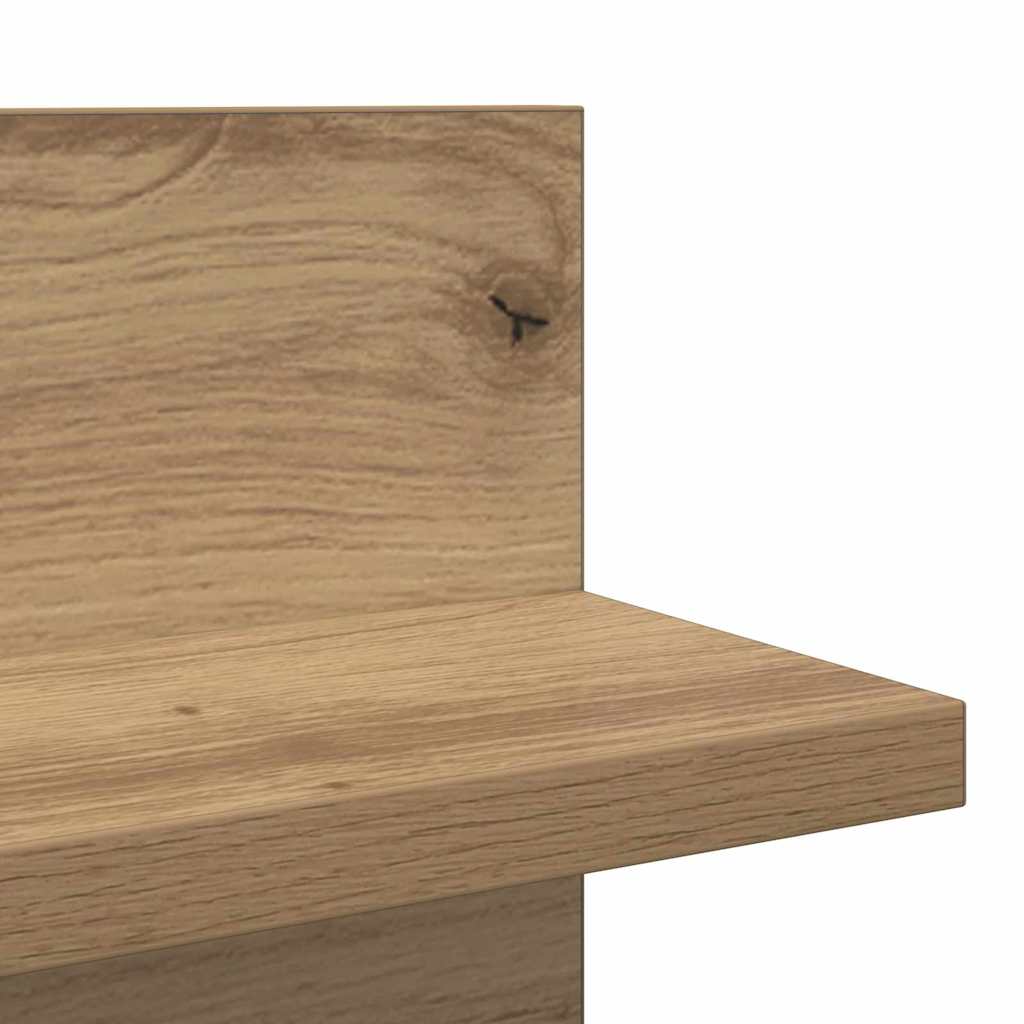 Polica na zidu Zidne 2 pcs Umjetnički hrast 80 x 11,5 x 18 cm
