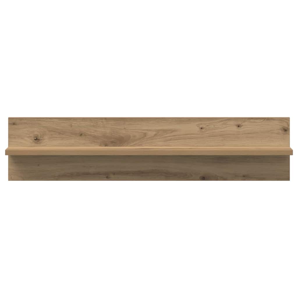 Polica na zidu Zidne 2 pcs Umjetnički hrast 80 x 11,5 x 18 cm