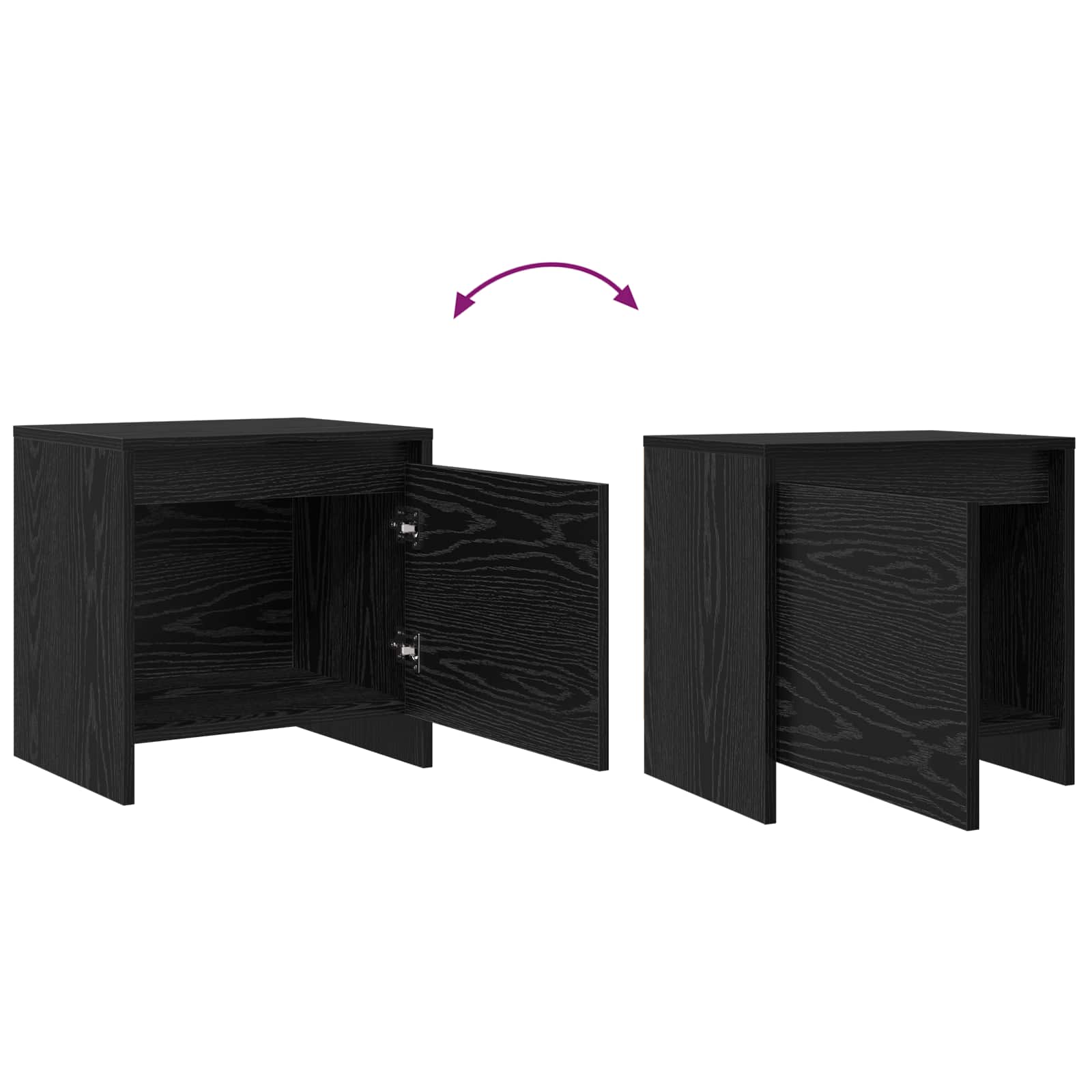 Noćni ormar Crni hrast 45 x 34 x 44,5 cm Konstruirano drvo