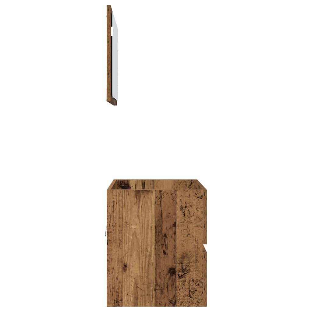 Set namještaja za kupaonicu s ladicama Zidne 2 pcs Staro drvo