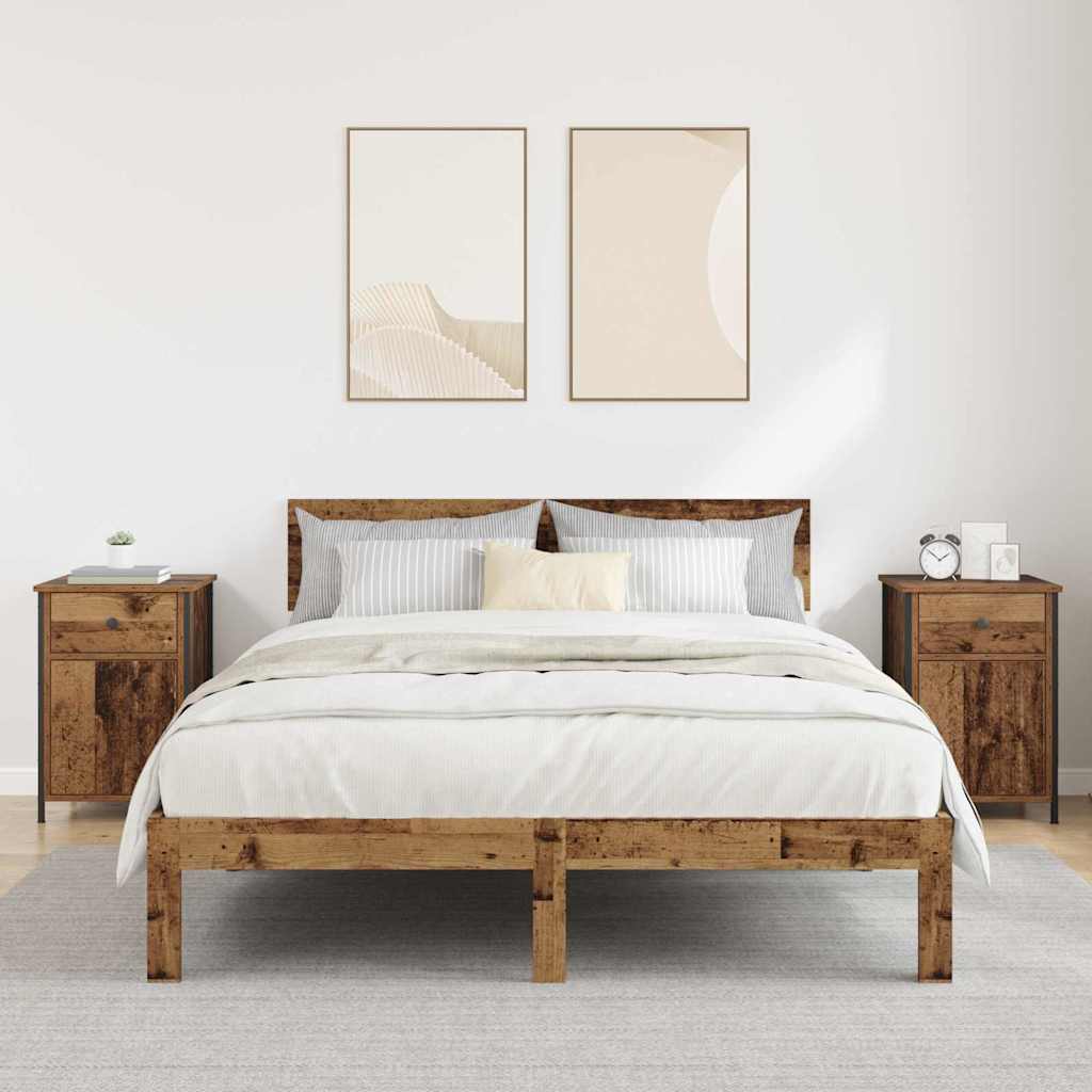 Noćni ormar 2 pcs Staro drvo 40 x 42 x 60 cm Konstruirano drvo